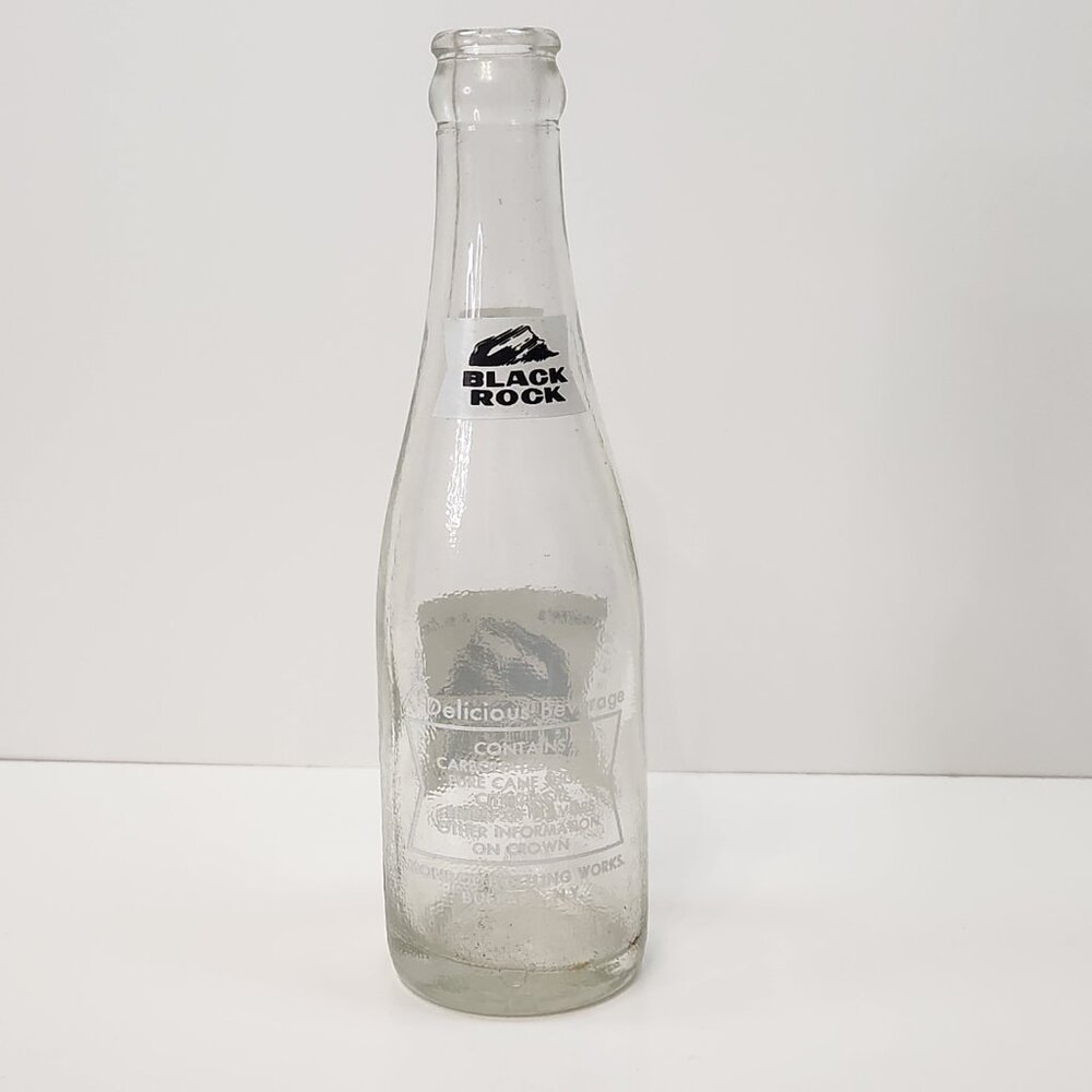 Vintage Black Rock Beverages Soda Bottle 7 oz Pop Glass ACL Buffalo NY X - Picture 2 of 6